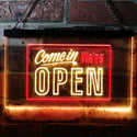 ADVPRO Come in We're Open Welcome Plaque Dual Color LED Neon Sign st6-i0001 - Red & Yellow