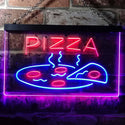 ADVPRO Pizza Shop Dual Color LED Neon Sign st6-i0004 - Blue & Red