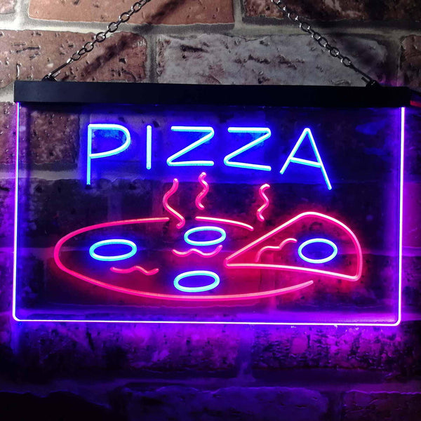 ADVPRO Pizza Shop Dual Color LED Neon Sign st6-i0004 - Red & Blue