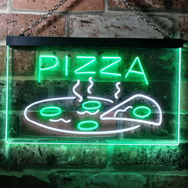 ADVPRO Pizza Shop Dual Color LED Neon Sign st6-i0004 - White & Green