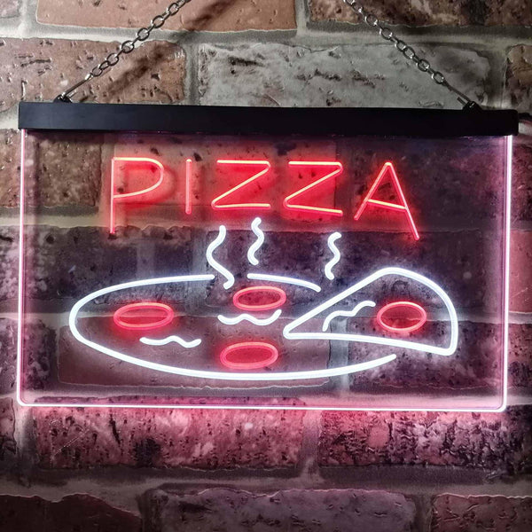 ADVPRO Pizza Shop Dual Color LED Neon Sign st6-i0004 - White & Red