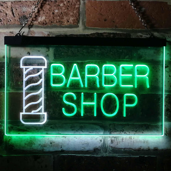 ADVPRO Barber Pole Shop Hair Cut Dual Color LED Neon Sign st6-i0005 - White & Green