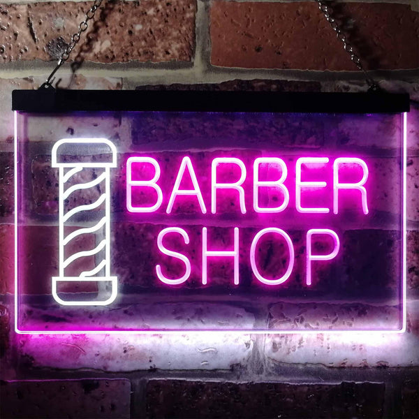 ADVPRO Barber Pole Shop Hair Cut Dual Color LED Neon Sign st6-i0005 - White & Purple