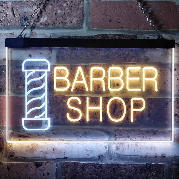 ADVPRO Barber Pole Shop Hair Cut Dual Color LED Neon Sign st6-i0005 - White & Yellow