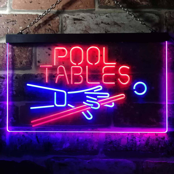 ADVPRO Pool Tables Man Cave Dual Color LED Neon Sign st6-i0009 - Blue & Red