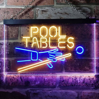 ADVPRO Pool Tables Man Cave Dual Color LED Neon Sign st6-i0009 - Blue & Yellow