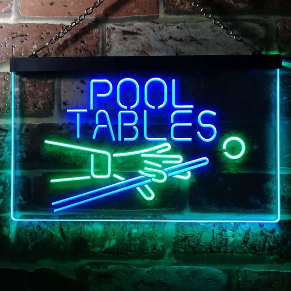 ADVPRO Pool Tables Man Cave Dual Color LED Neon Sign st6-i0009 - Green & Blue