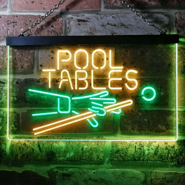 ADVPRO Pool Tables Man Cave Dual Color LED Neon Sign st6-i0009 - Green & Yellow