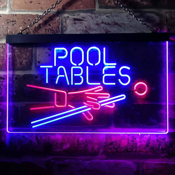 ADVPRO Pool Tables Man Cave Dual Color LED Neon Sign st6-i0009 - Red & Blue