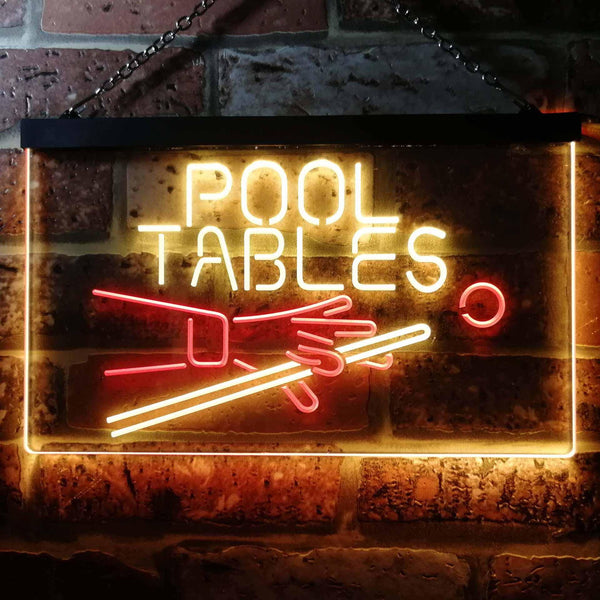 ADVPRO Pool Tables Man Cave Dual Color LED Neon Sign st6-i0009 - Red & Yellow