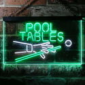 ADVPRO Pool Tables Man Cave Dual Color LED Neon Sign st6-i0009 - White & Green