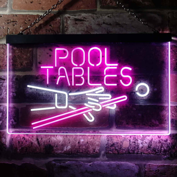 ADVPRO Pool Tables Man Cave Dual Color LED Neon Sign st6-i0009 - White & Purple