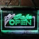 ADVPRO Open Cafe Restaurant Business Dual Color LED Neon Sign st6-i0011 - White & Green