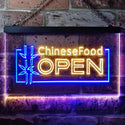 ADVPRO Chinese Food Restaurant Open Dual Color LED Neon Sign st6-i0013 - Blue & Yellow