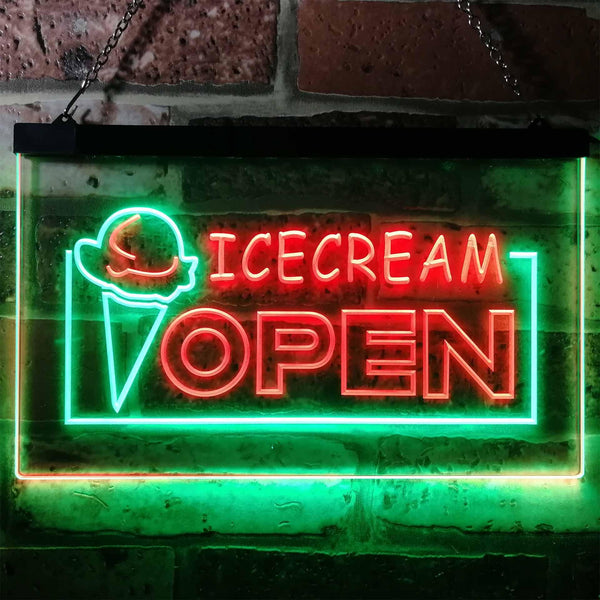 ADVPRO Open Ice Cream Shop Dual Color LED Neon Sign st6-i0015 - Green & Red