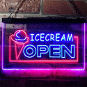 ADVPRO Open Ice Cream Shop Dual Color LED Neon Sign st6-i0015 - Red & Blue
