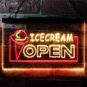 ADVPRO Open Ice Cream Shop Dual Color LED Neon Sign st6-i0015 - Red & Yellow