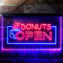 ADVPRO Donuts Open Dual Color LED Neon Sign st6-i0016 - Blue & Red