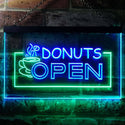 ADVPRO Donuts Open Dual Color LED Neon Sign st6-i0016 - Green & Blue