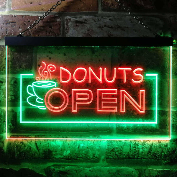 ADVPRO Donuts Open Dual Color LED Neon Sign st6-i0016 - Green & Red