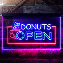 ADVPRO Donuts Open Dual Color LED Neon Sign st6-i0016 - Red & Blue