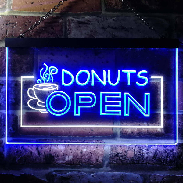 ADVPRO Donuts Open Dual Color LED Neon Sign st6-i0016 - White & Blue