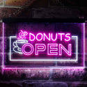 ADVPRO Donuts Open Dual Color LED Neon Sign st6-i0016 - White & Purple