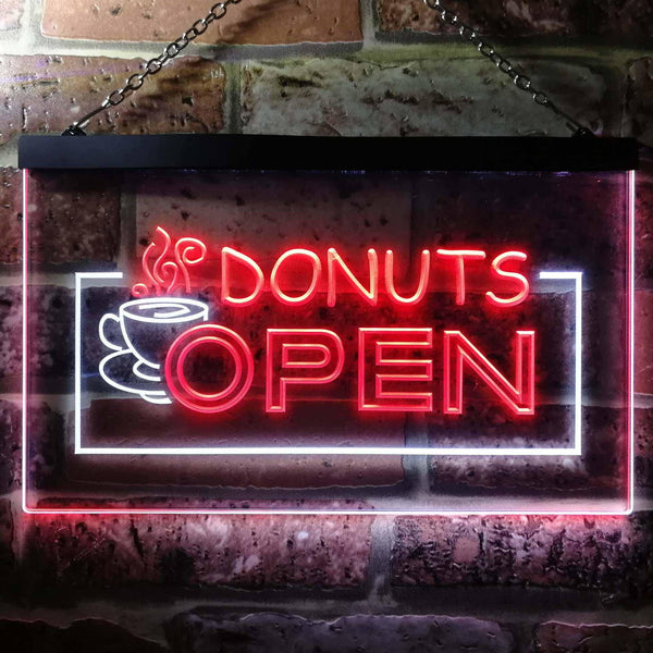 ADVPRO Donuts Open Dual Color LED Neon Sign st6-i0016 - White & Red