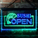 ADVPRO Sushi Open Dual Color LED Neon Sign st6-i0027 - Green & Blue