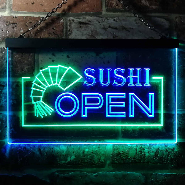 ADVPRO Sushi Open Dual Color LED Neon Sign st6-i0027 - Green & Blue