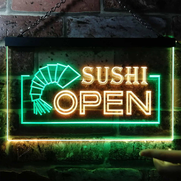 ADVPRO Sushi Open Dual Color LED Neon Sign st6-i0027 - Green & Yellow