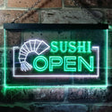 ADVPRO Sushi Open Dual Color LED Neon Sign st6-i0027 - White & Green