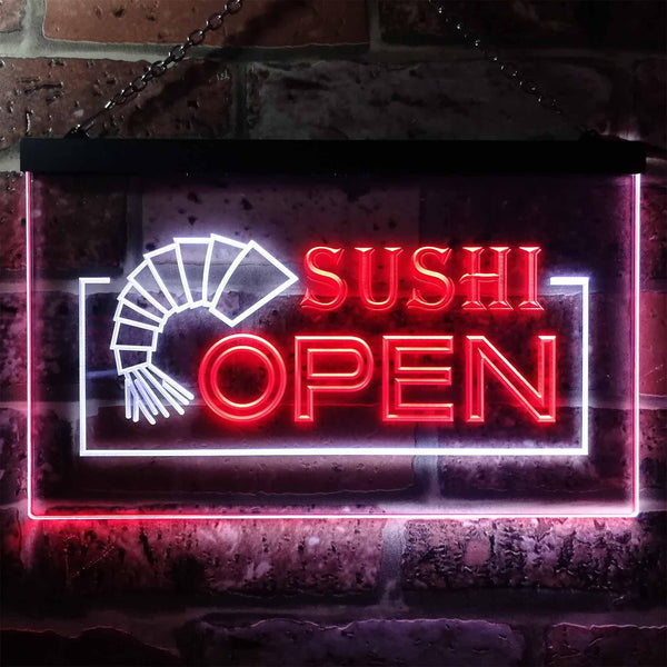 ADVPRO Sushi Open Dual Color LED Neon Sign st6-i0027 - White & Red