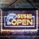 ADVPRO Sushi Open Dual Color LED Neon Sign st6-i0027 - White & Yellow