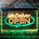 ADVPRO We Delivery Open Dual Color LED Neon Sign st6-i0028 - Green & Yellow