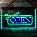 ADVPRO Hair Cut Salon Barber Dual Color LED Neon Sign st6-i0030 - Green & Blue