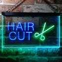 ADVPRO Hair Cut Scissor Barber Dual Color LED Neon Sign st6-i0031 - Green & Blue