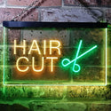 ADVPRO Hair Cut Scissor Barber Dual Color LED Neon Sign st6-i0031 - Green & Yellow