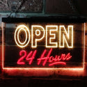 ADVPRO Open 24 Hours Display Dual Color LED Neon Sign st6-i0035 - Red & Yellow