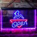 ADVPRO Girl Open Bar Man Cave Dual Color LED Neon Sign st6-i0040 - Red & Blue