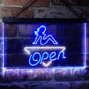 ADVPRO Girl Open Bar Man Cave Dual Color LED Neon Sign st6-i0040 - White & Blue