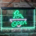 ADVPRO Girl Open Bar Man Cave Dual Color LED Neon Sign st6-i0040 - White & Green