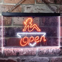 ADVPRO Girl Open Bar Man Cave Dual Color LED Neon Sign st6-i0040 - White & Orange