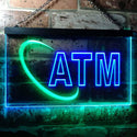 ADVPRO ATM Shop Dual Color LED Neon Sign st6-i0043 - Green & Blue