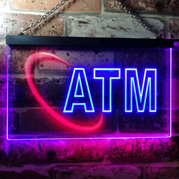 ADVPRO ATM Shop Dual Color LED Neon Sign st6-i0043 - Red & Blue