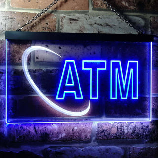 ADVPRO ATM Shop Dual Color LED Neon Sign st6-i0043 - White & Blue