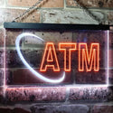 ADVPRO ATM Shop Dual Color LED Neon Sign st6-i0043 - White & Orange