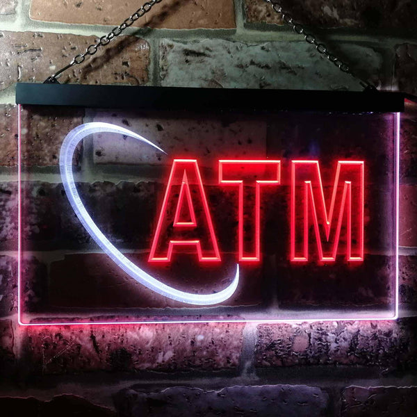 ADVPRO ATM Shop Dual Color LED Neon Sign st6-i0043 - White & Red