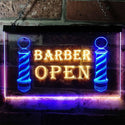 ADVPRO Open Barber Walk Ins Welcome Dual Color LED Neon Sign st6-i0044 - Blue & Yellow