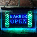 ADVPRO Open Barber Walk Ins Welcome Dual Color LED Neon Sign st6-i0044 - Green & Blue